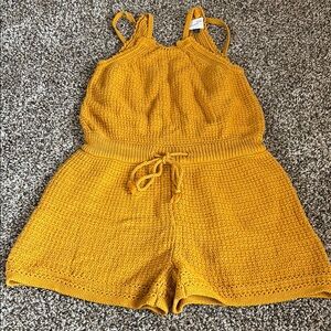 Goldenrod crochet romper